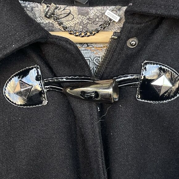 Guess Los Angeles Wool Pea Coat Womens 2X Lined Toggle Button Winter - Picture 3 of 14